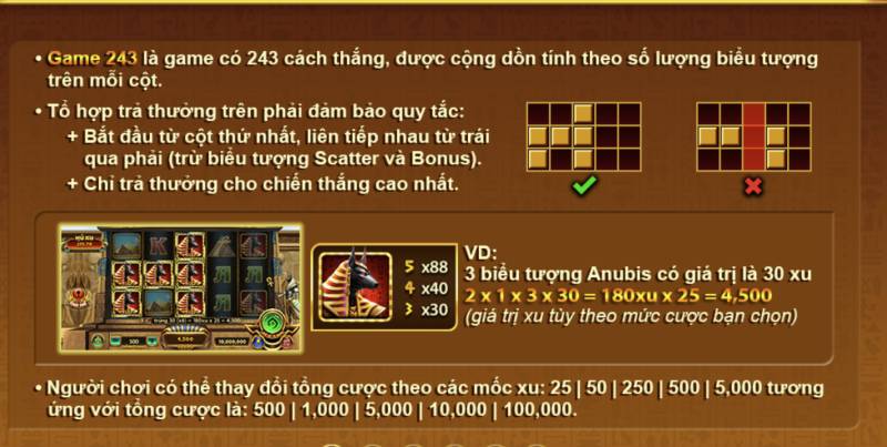 Lối Chơi và Luật Chơi Slot Game Bí Mật Cleopatra